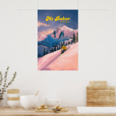 Mt Baker Skigebiet Reiseplakat Poster (Küche)