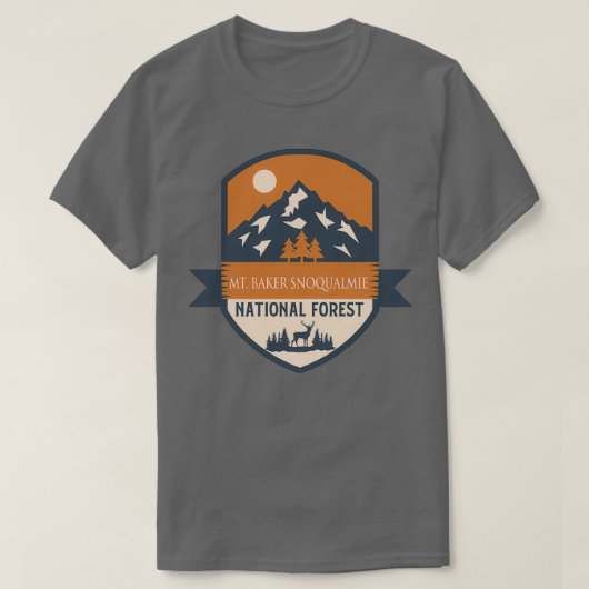 Mt Baker snoqualmie Nationalwald 2 T-Shirt (Design vorne)