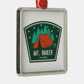 Mt. Baker Wilderness Washington Camping Ornament Aus Metall (Rechts)