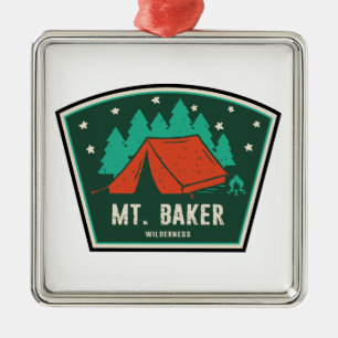 Mt. Baker Wilderness Washington Camping Ornament Aus Metall