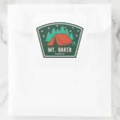 Mt. Baker Wilderness Washington Camping Quadratischer Aufkleber (Tasche)