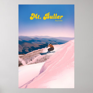 Mt Buller Australien Skigebiet Reiseplakat Poster