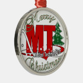 MT CHRISTMAS Medizintechnologe LABRADOR Silbernes Ornament (Rechts)