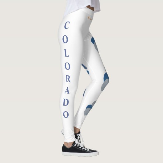 Mt. Colorado Staat Blume Blue Columbine Leggings (Rechts)