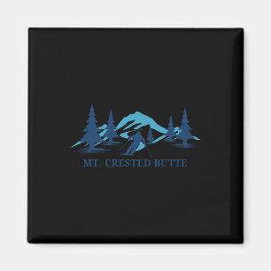 Mt. Crested Butte Colorado Skigebiet Skifahren Ski Magnet