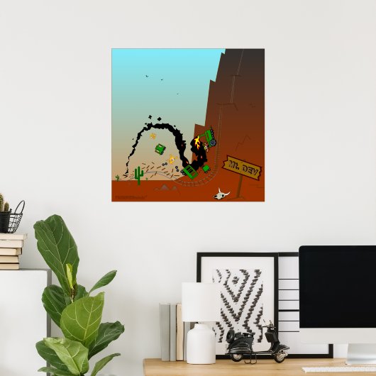 Mt. DEV und The<n00b>Express! Poster (Heimbüro)