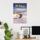 Mt Dobson Skigebiet Reiseplakat Poster (Heimbüro)