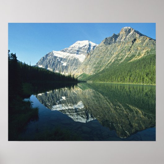 Mt Edith Cavell in Cavell Lake, Jasper National Poster (Vorne)