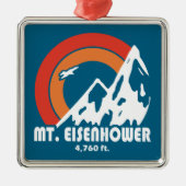 Mt. Eisenhower New Hampshire Sun Eagle Ornament Aus Metall (Vorne)