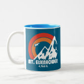 Mt. Eisenhower New Hampshire Sun Eagle Zweifarbige Tasse (Links)