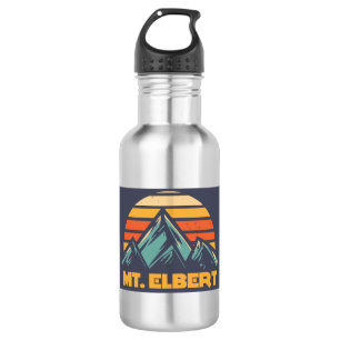 Mt. Elbert Colorado Retro Türkis Edelstahlflasche