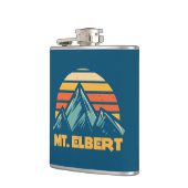 Mt. Elbert Colorado Retro Türkis Flachmann (Links)