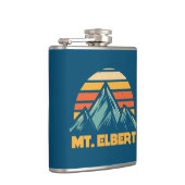 Mt. Elbert Colorado Retro Türkis Flachmann (Rechts)