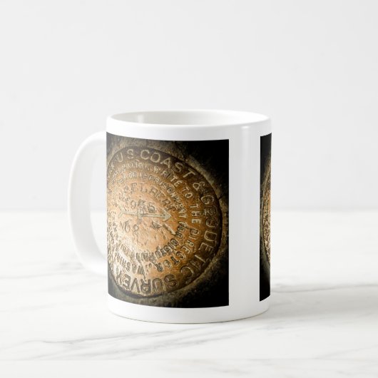 Mt Elbert Fourteener Benchmark-Tasse Kaffeetasse (Vorderseite Links)