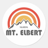 Mt. Elbert Runder Aufkleber (Vorderseite)