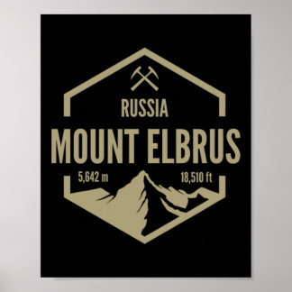 Mt. Elbrus Mountain Travel  Poster