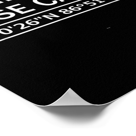 Mt Everest Base Camp Coordinates  Poster (Ecke)