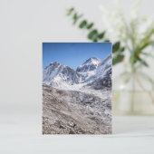 Mt Everest & Base Camp in Snowy Himalayan Mountain Postkarte (Stehend Vorderseite)