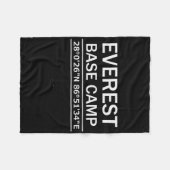 Mt Everest Basislager Koordinaten Fleecedecke (Vorderseite (Horizontal))