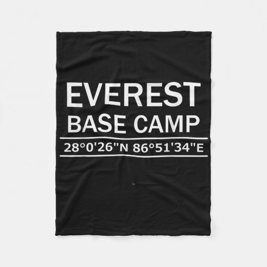 Mt Everest Basislager Koordinaten Fleecedecke (Vorderseite)