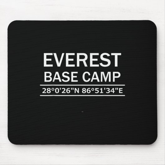 Mt Everest Basislager Koordinaten Mousepad (Vorne)
