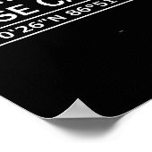 Mt Everest Basislager Koordinaten Poster (Ecke)