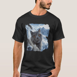 Mt. Everest Bergsteiger-Kätzchen Vintage-Wanderer T-Shirt