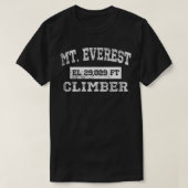Mt Everest Climber Elevation 29029 Ft gestört T-Shirt (Design vorne)