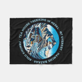 Mt Everest Namche Bazaar Teestube Trekking Nepal Fleecedecke (Vorderseite (Horizontal))