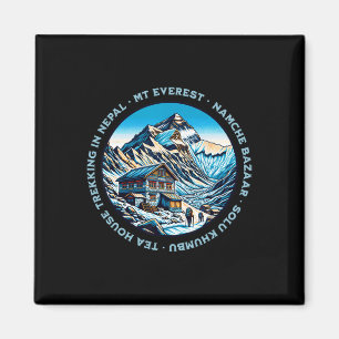 Mt Everest Namche Bazaar Teestube Trekking Nepal Magnet