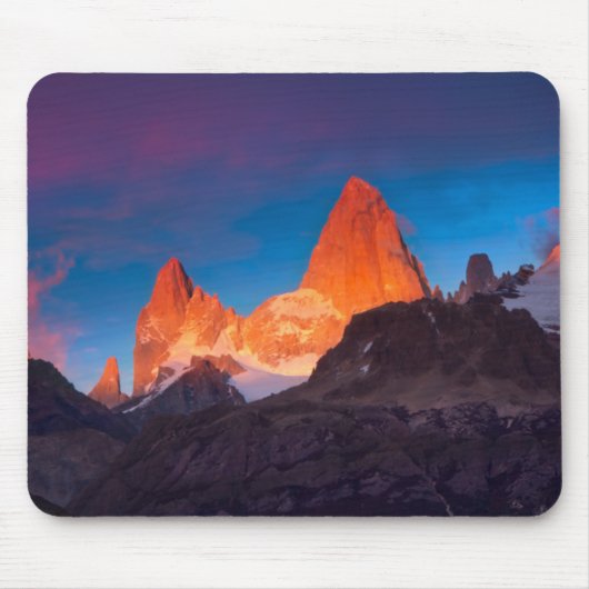 Mt Fitz Roy am Sonnenaufgang Mousepad (Vorne)