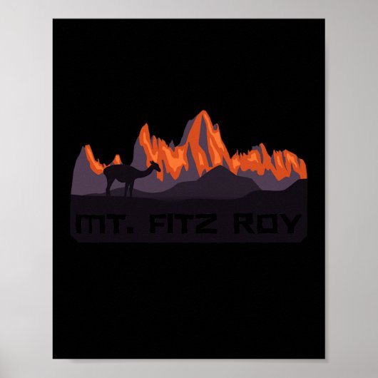 Mt. Fitz Roy-Gebirgszug Poster (Vorne)