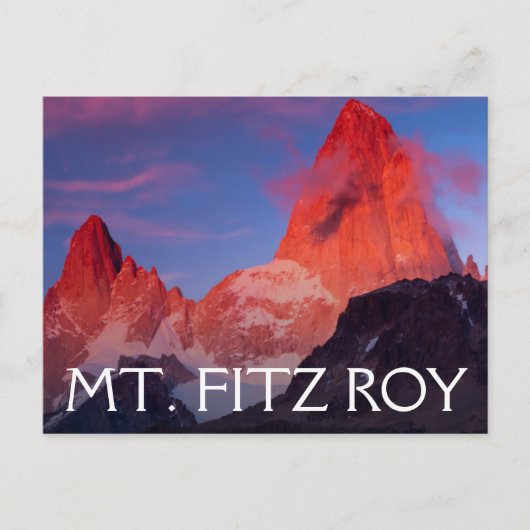 Mt Fitz Roy Postkarte (Vorderseite)