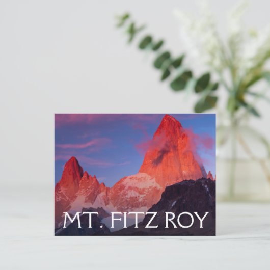 Mt Fitz Roy Postkarte (Stehend Vorderseite)