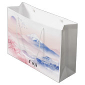 Mt. Fuji & Cherry Blossoms Elegant Große Geschenktüte (Vorderseite Schrägansicht)