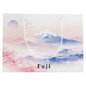 Mt. Fuji & Cherry Blossoms Elegant Große Geschenktüte (Rückseite)
