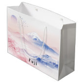 Mt. Fuji & Cherry Blossoms Elegant Große Geschenktüte (Rückseite Schrägansicht)