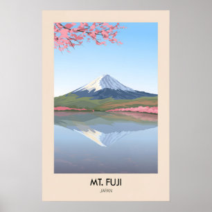 Mt Fuji Japan Reiseplakat Poster
