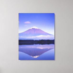 Mt. Fuji mit Linsenförmiger Wolke, Motosu-See, Leinwanddruck