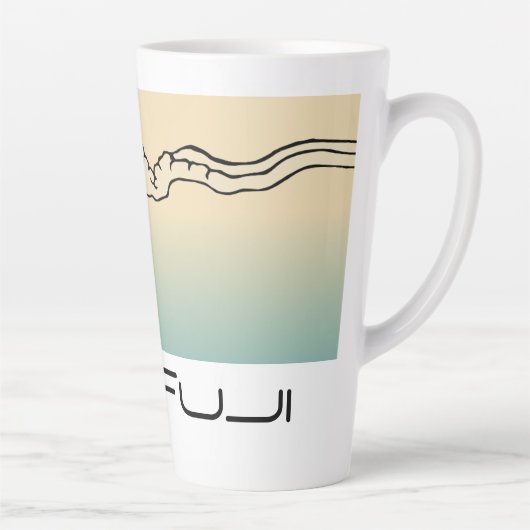 Mt. Fuji mit Wolken Landschaft Milchtasse (Rechts)