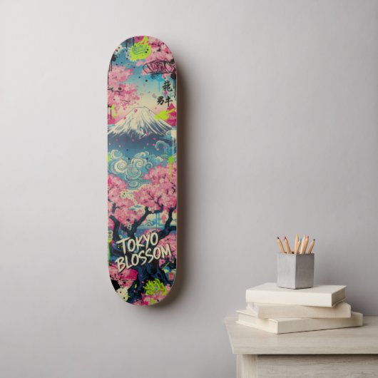 Mt.FUJI＆SAKURA Skateboard Art – Japanese Spirit (Wandkunst)