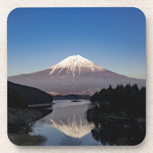 Mt Fuji Seereflektion Getränkeuntersetzer (Vorderseite)