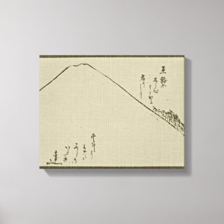 Mt. Fuji Sumi-e - Eingewickelte Leinwand