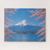 Mt. Fuji with Cherry Blossoms in Full Bloom Puzzle (Horizontal)