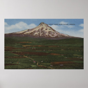Mt. Haube, Oregon - Ansicht des Berges von der Poster