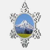Mt-Haube Oregon Schneeflocken Zinn-Ornament (Rechts)