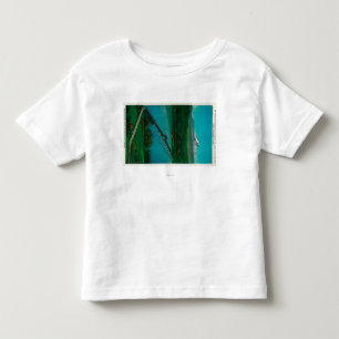 Mt. Haube und zwischenstaatliche Brücke in den Kleinkind T-shirt