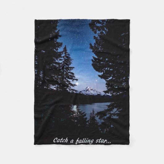 Mt Hood at Lost Lake Fleece Blanket (Vorderseite)