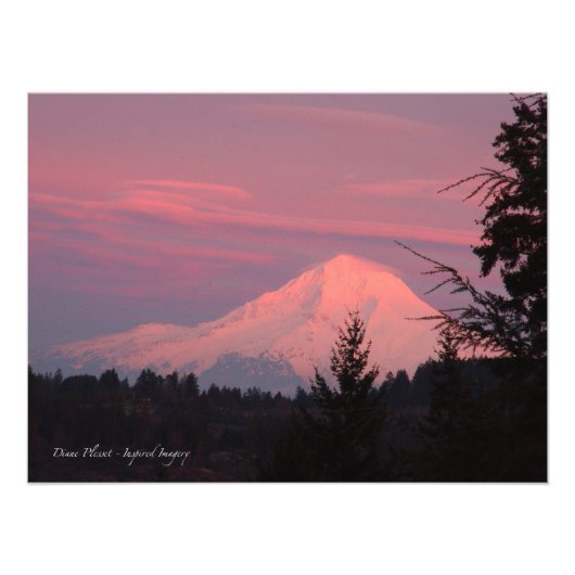 Mt. Hood January Sunset Fotodruck (Vorne)