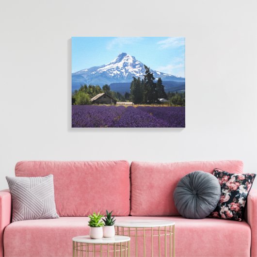 Mt Hood Lavender Fields Leinwanddruck (Insitu (Wohnzimmer))